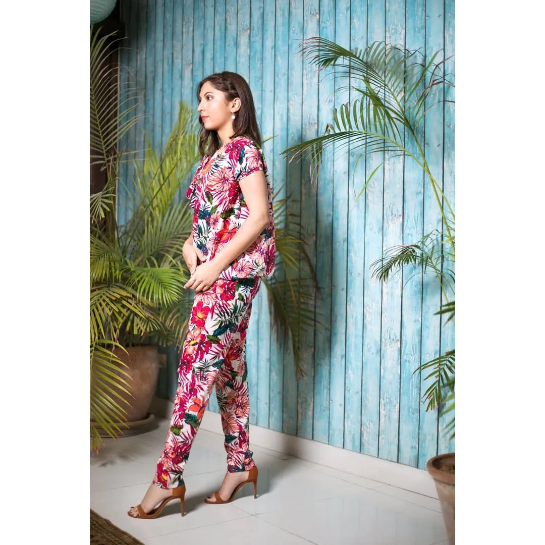 Simple Drawstring Pant in Potpourri Print