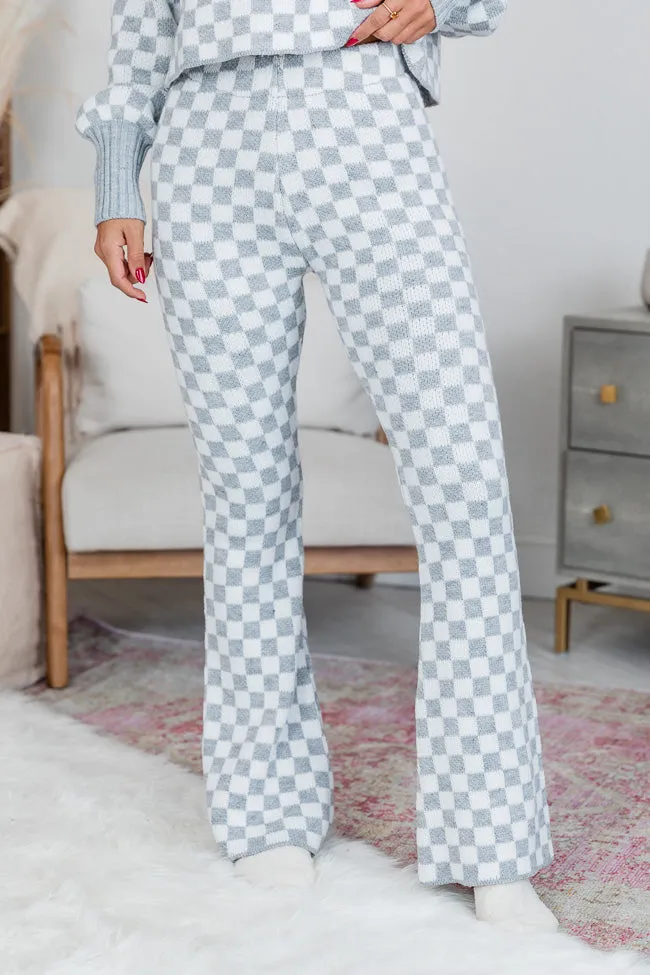 Simple Solutions White and Grey Checkered Sweater Set FINAL SALE