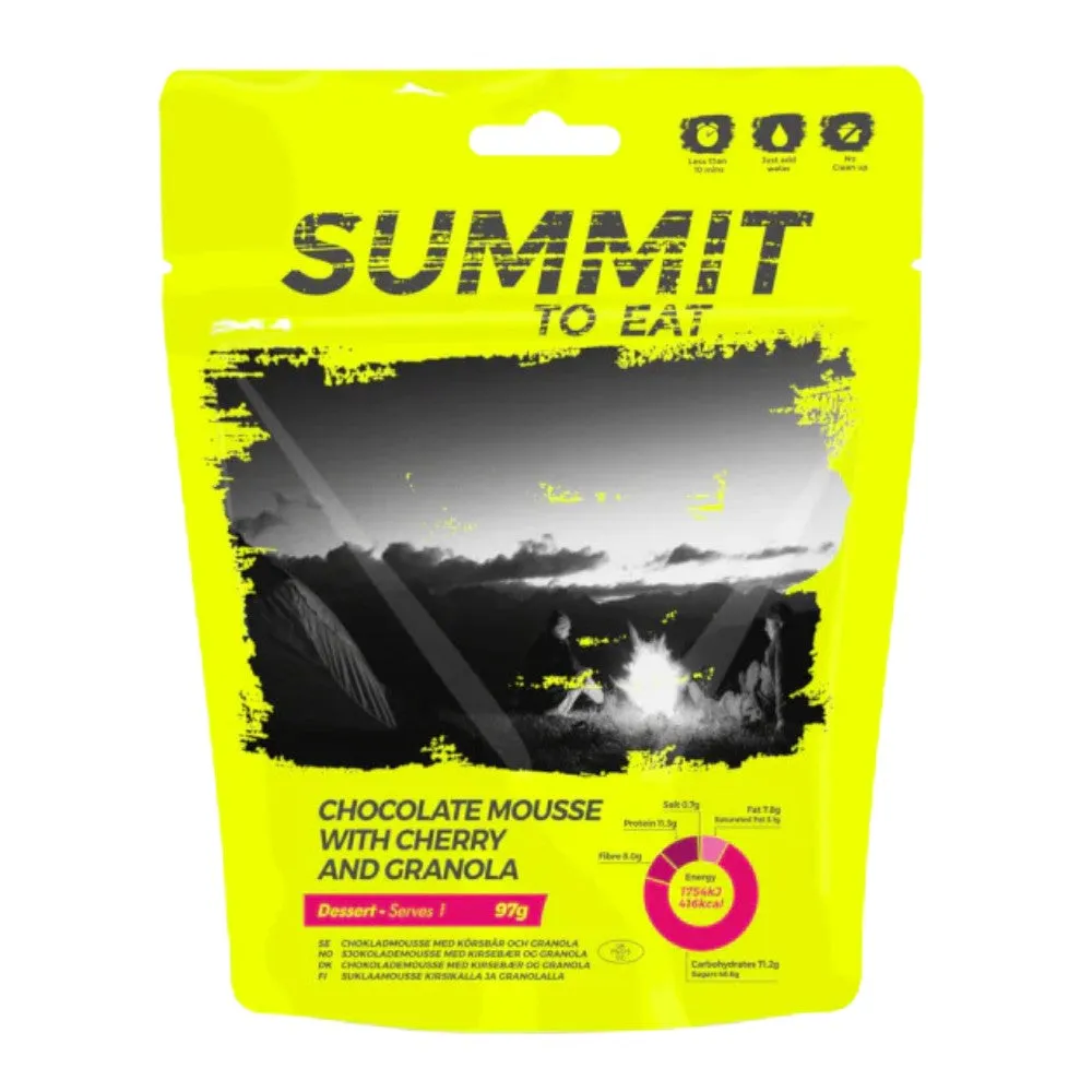 Summit To Eat Chocolate Mousse with Granola & Cherry Freeze Dried Meal Pouch
