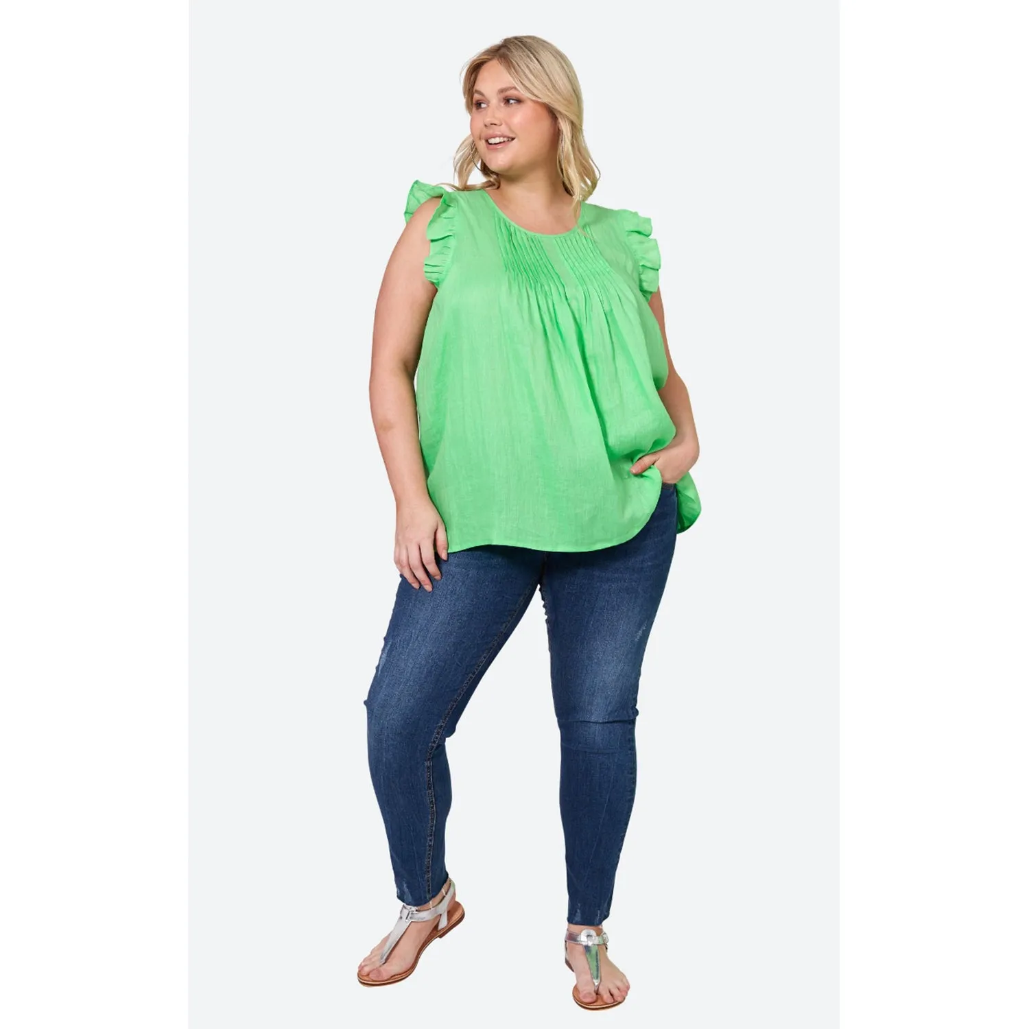 Top La Vie Frill - Kiwi