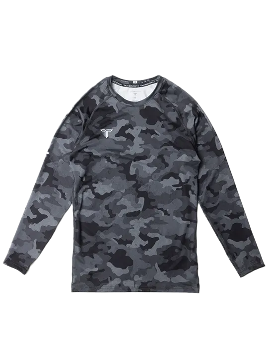 Urban Camo Long-Sleeve Rashguard - Black