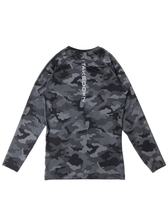 Urban Camo Long-Sleeve Rashguard - Black