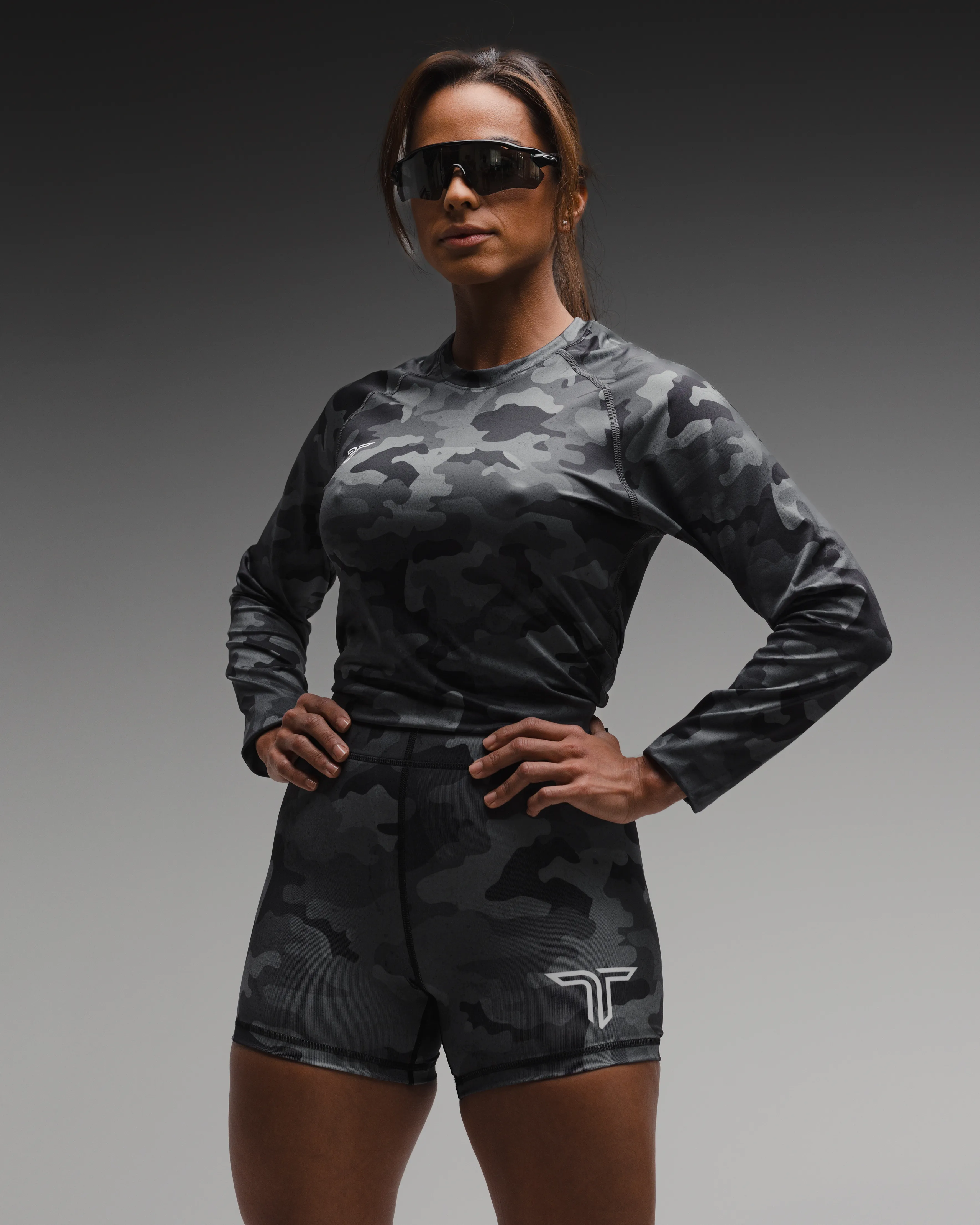 Urban Camo Long-Sleeve Rashguard - Black