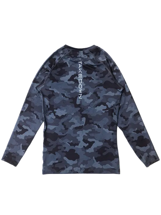 Urban Camo Long-Sleeve Rashguard - Navy