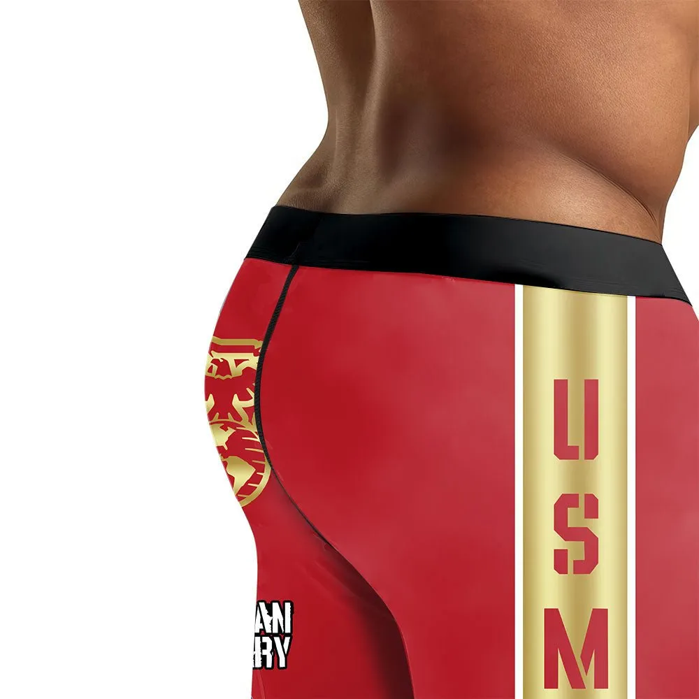 USA Marine Veteran Military Men's Compression Leggings
