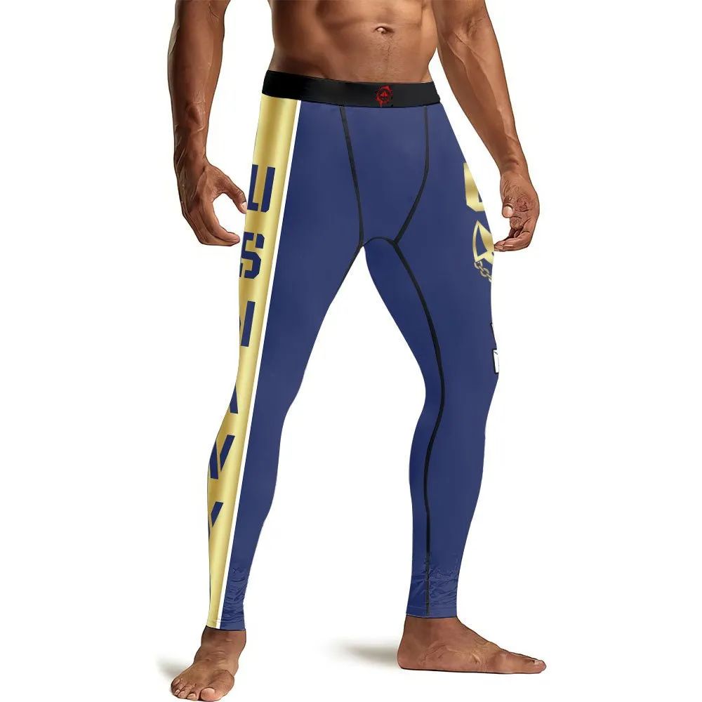 USA Navy Veteran Men's Compression Leggings