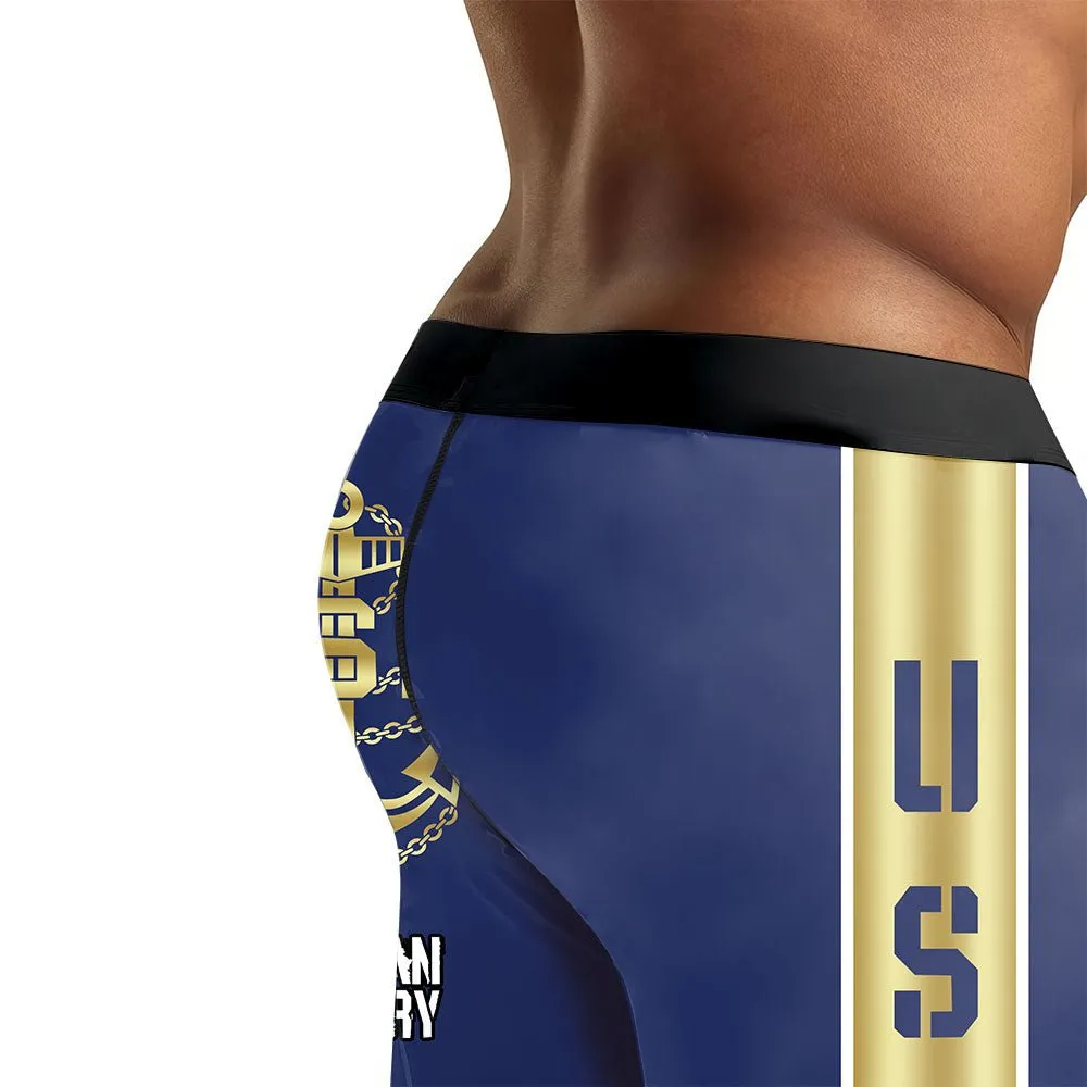 USA Navy Veteran Men's Compression Leggings