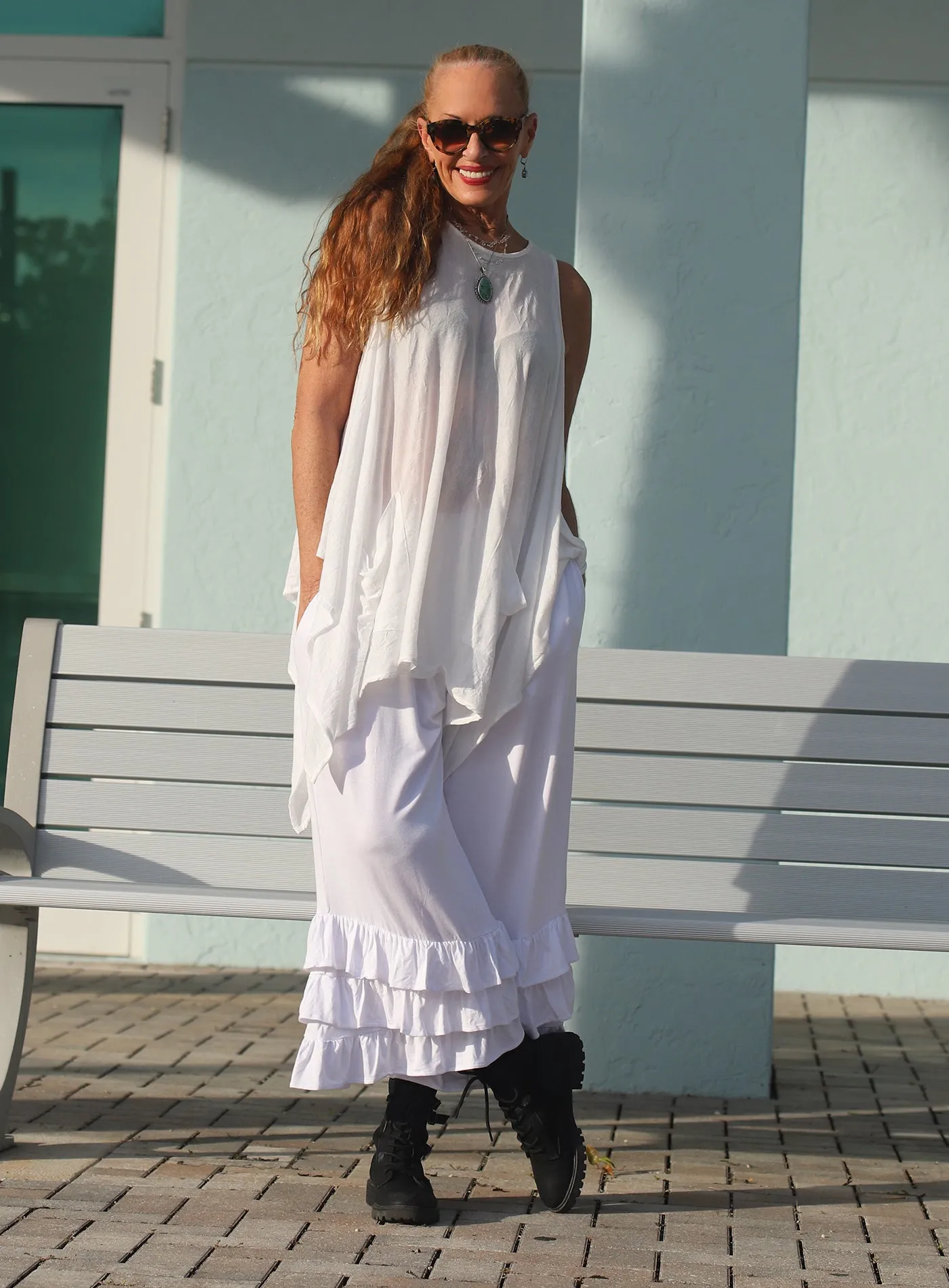 White Stretch PantalOOnie Bloomers
