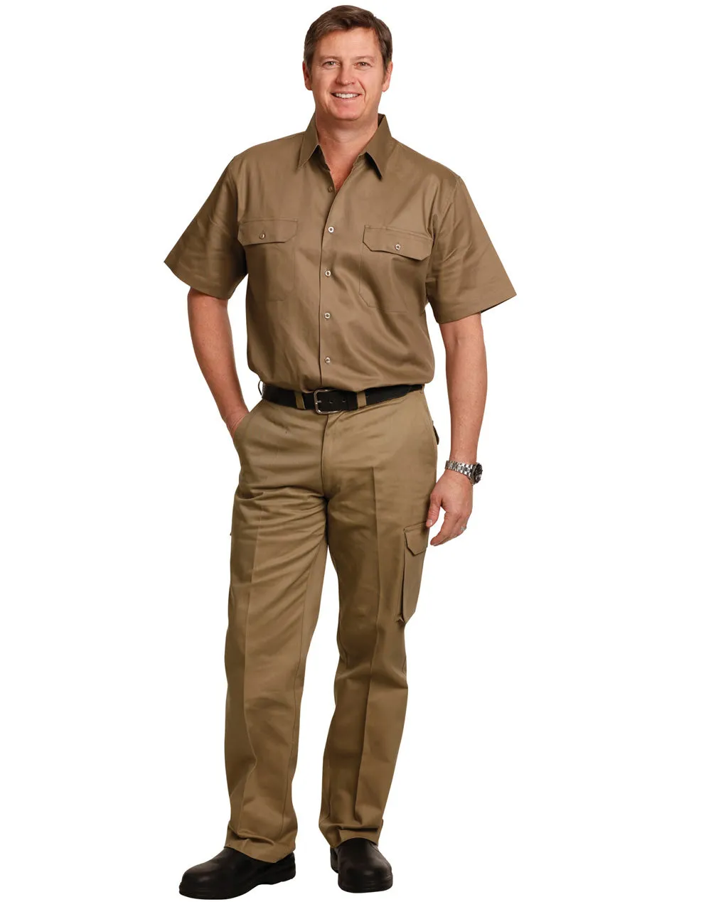 Winning Spirit Men's Heavy Cotton Pre-shrunk Drill Pants Longer Leg Size (WP13)
