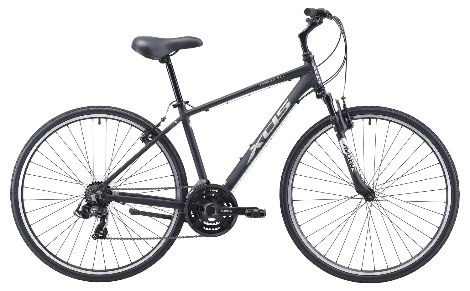 XDS Cross 200 21sp Comfort Hybrid Bike //  Matte Black