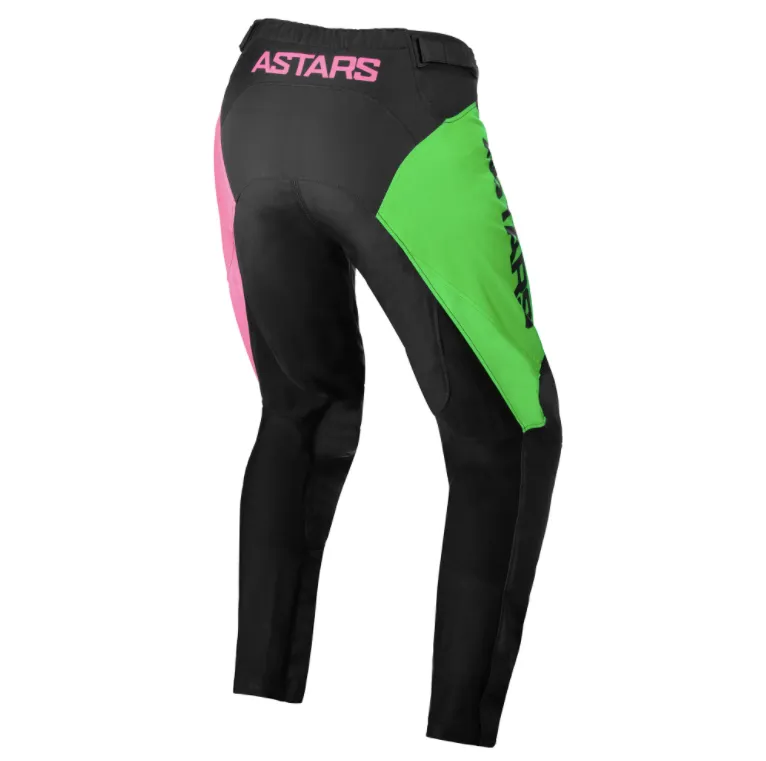 Youth Racer Compass Motocross Pants by Alpinestars (Pink/Green/White, UK Size:26 [Waist: 63-69cm])